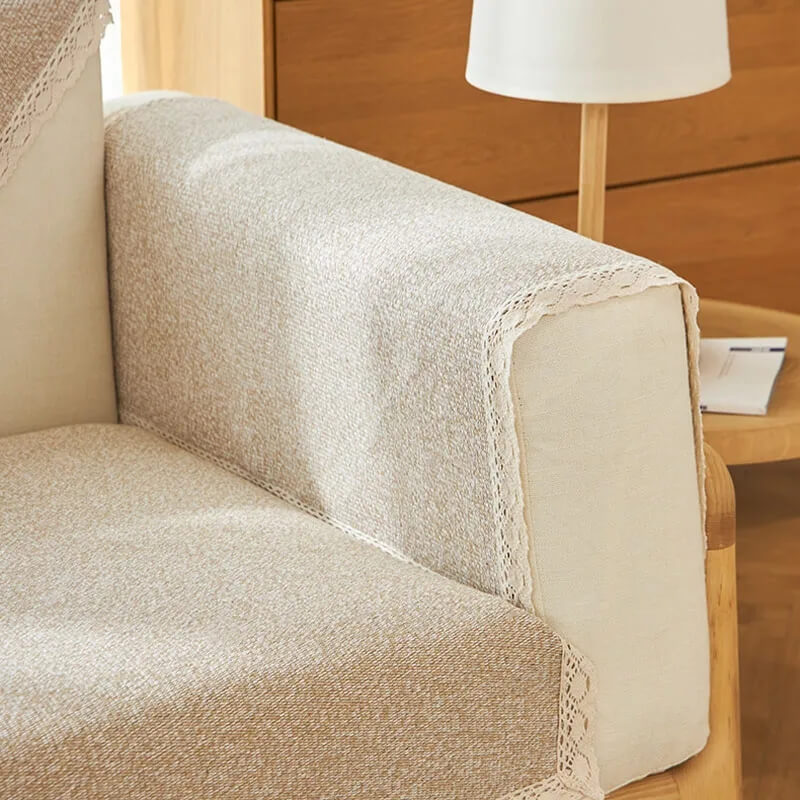 Hand-woven Cotton Linen Non-slip Sofa Cover for All Seasons