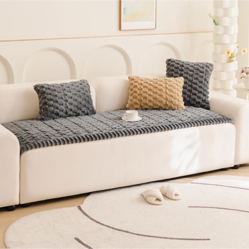 Honeycomb Plush Thickened Soft Sofa Decoration Pet Mat Sofa Cover