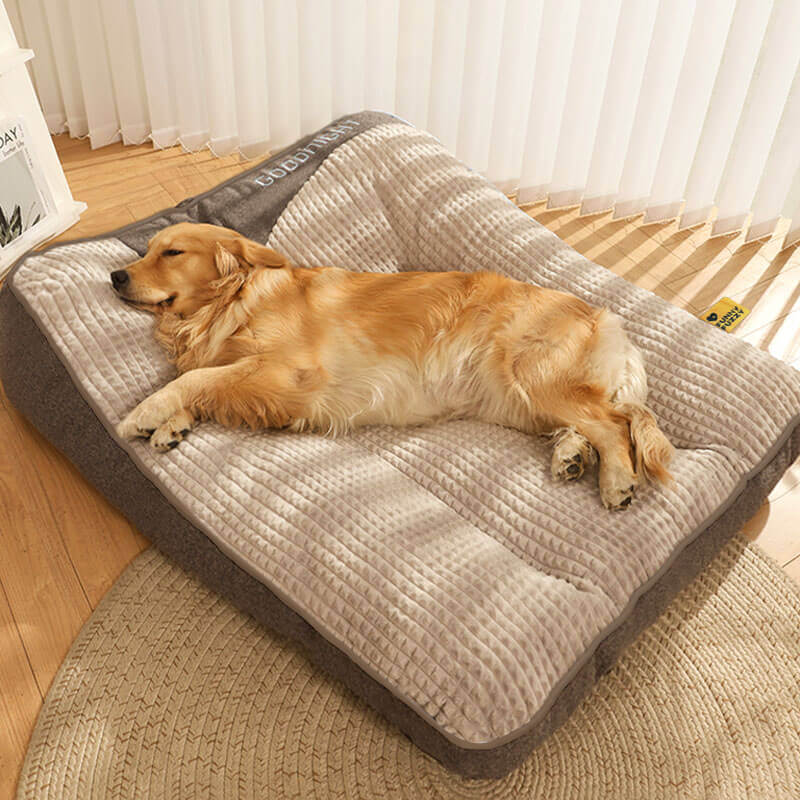 Großes, dickes, kratzfestes Hundekissenbett zum Schutz der Wirbelsäule