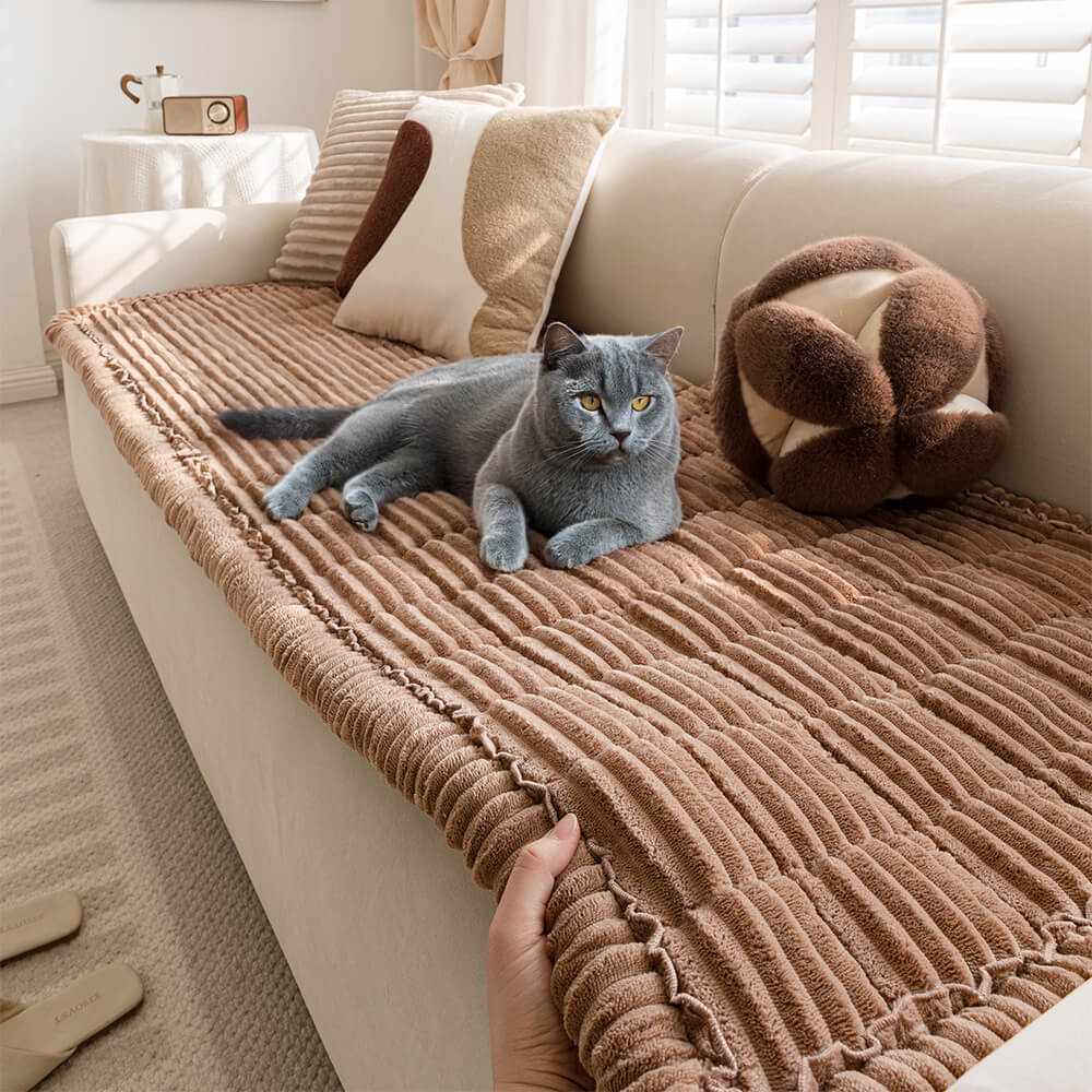 Lazy Soft Flannel Breathable Pet Mat Non-slip Sofa Cover