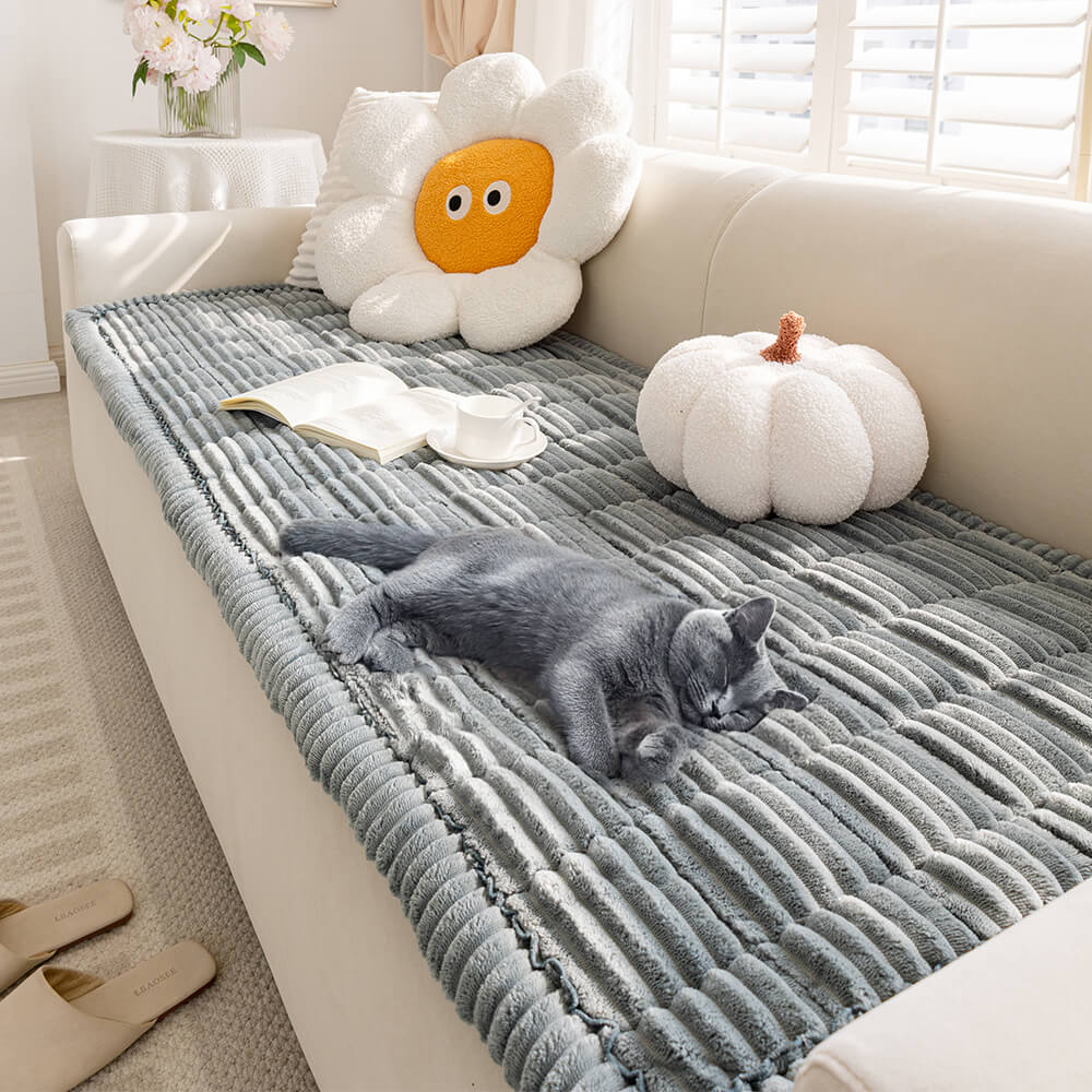 Lazy Soft Flannel Breathable Pet Mat Non-slip Sofa Cover