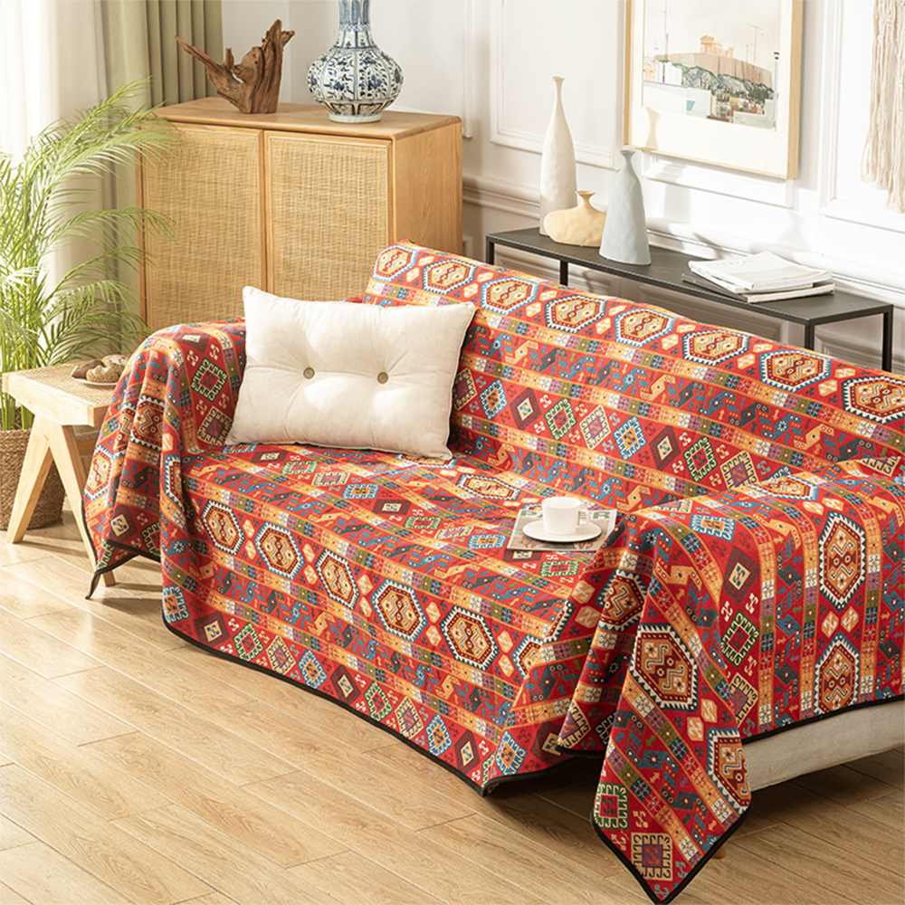 Moroccan Jacquard Multifunctional Throw Blanket Sofa Cover