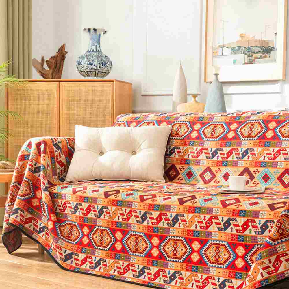 Moroccan Jacquard Multifunctional Throw Blanket Sofa Cover