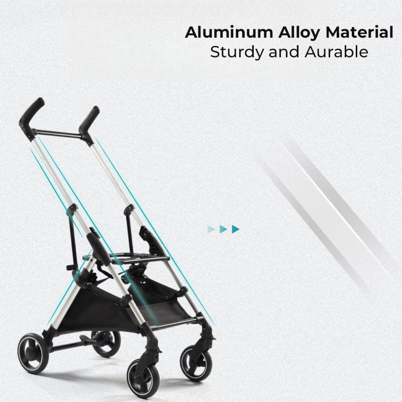 Multifunctional 2-in-1 Aluminium Alloy Pet Stroller - Ultra-Light & Detachable for Puppies