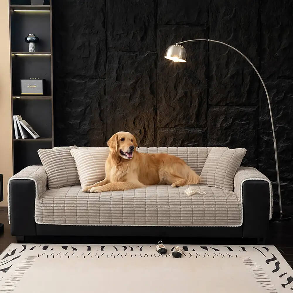 One-Piece Cosy Flannel Sofa Protection Non-Slip Sofa Cover