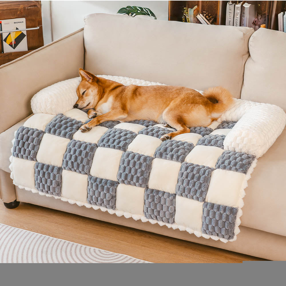 Plaid Cosy Sofa Protector Dog Mat - Snug Pad