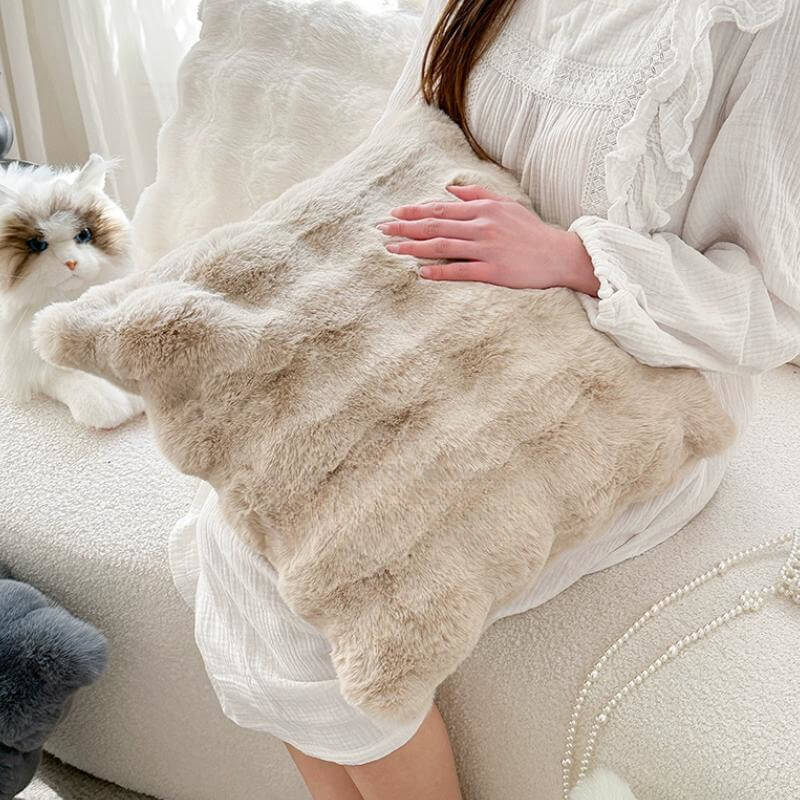 Soft Reversible Plush Sofa Pillow