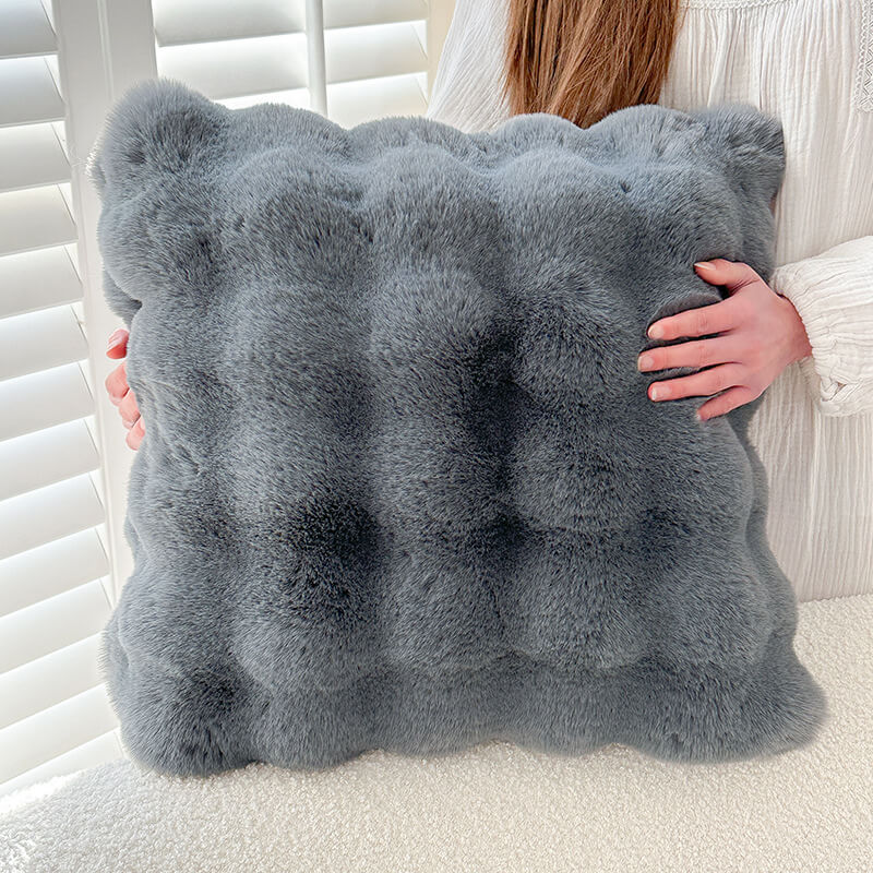 Ultra-Soft Faux Rabbit Fur Skin-Friendly Full Protection Sofa Cover