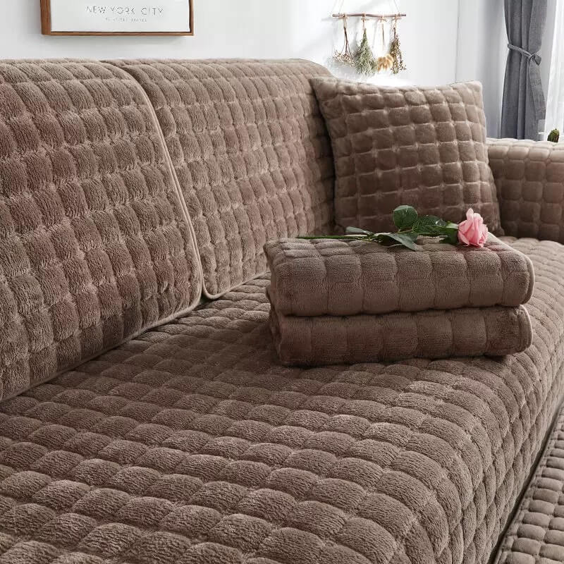 Square Flannel Scratch-Resistant & Anti-Slip Protection Sofa Cover