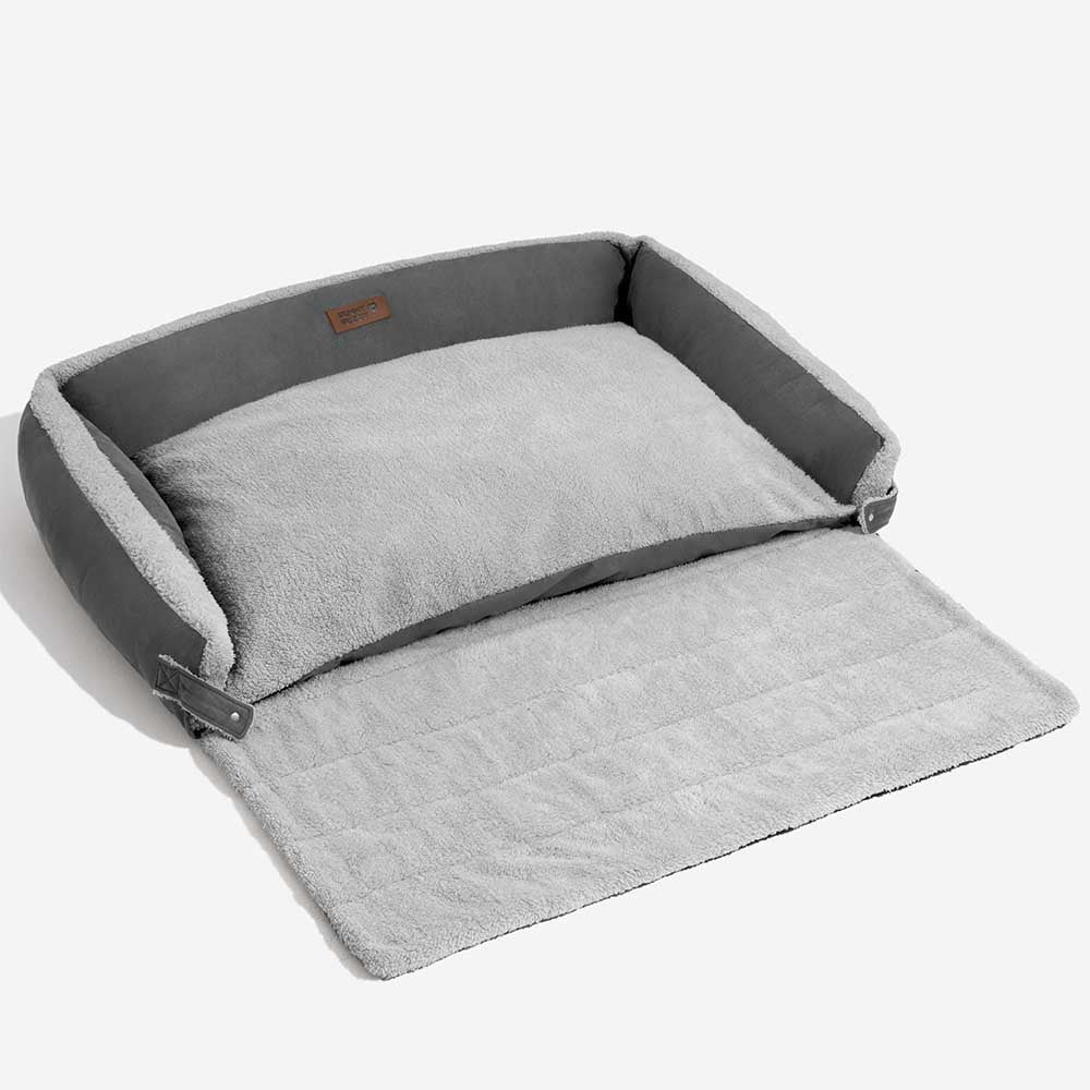 Stylish Expandable Ergonomic Calming Dog Bed - Tranquil Paws