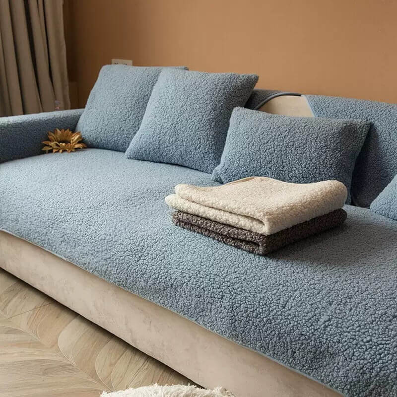 Ultrasoft Teddy Fleece Warm Non-Slip Sofa Cover