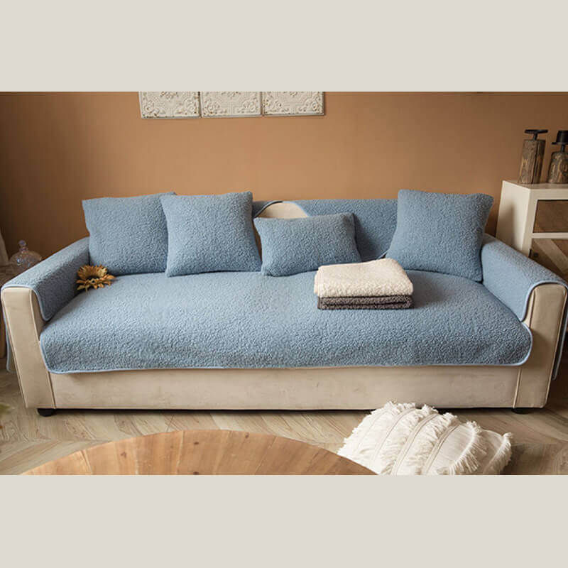 Ultrasoft Teddy Fleece Warm Non-Slip Sofa Cover