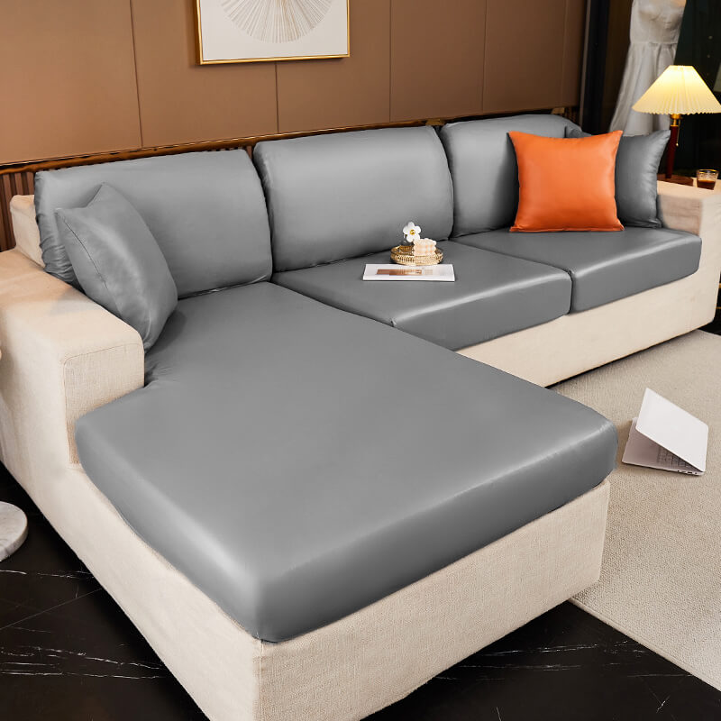 Waterproof Leathaire Fabric Fully Surround Anti-Scratch and Hair-Resistant Sofa Cover