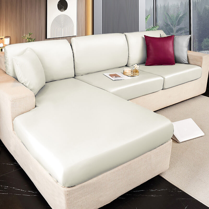 Waterproof Leathaire Fabric Fully Surround Anti-Scratch and Hair-Resistant Sofa Cover