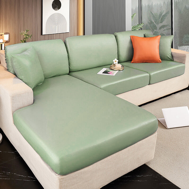 Waterproof Leathaire Fabric Fully Surround Anti-Scratch and Hair-Resistant Sofa Cover