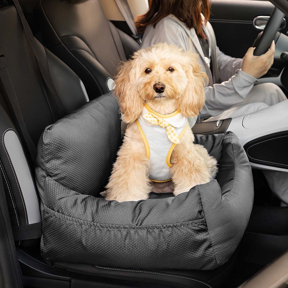 Lit de siège de voiture pour chien avec traversin de voyage imperméable