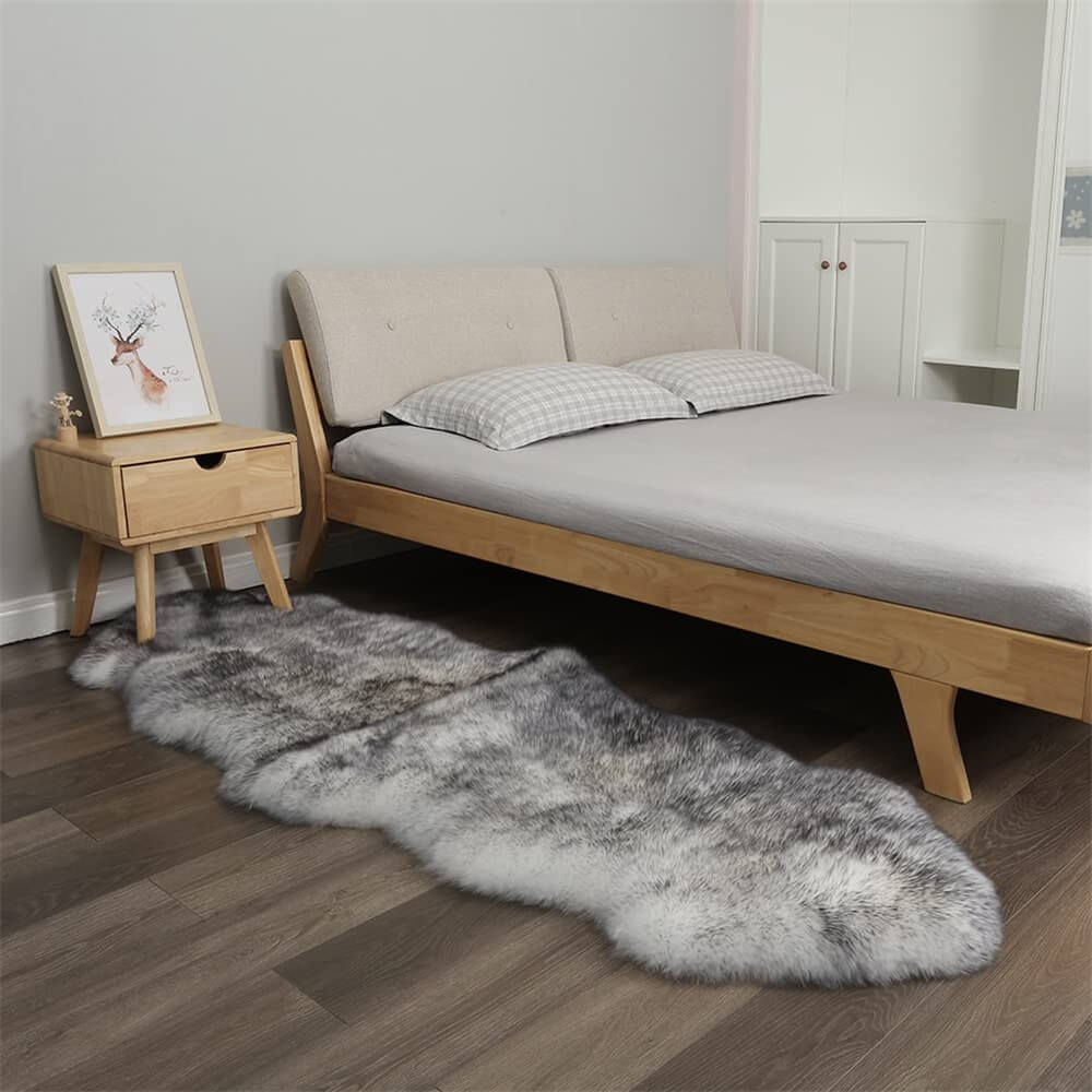 Long Plush Soft Irregular Cashmere Rug – Cosy Comfort for Your Home