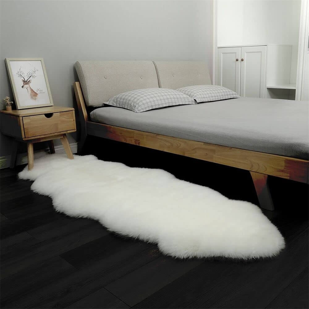 Long Plush Soft Irregular Cashmere Rug – Cosy Comfort for Your Home