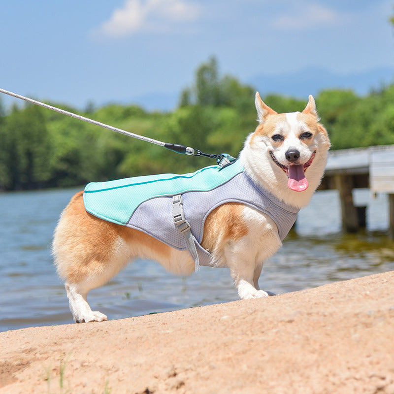 Breathable Vest For Sunstroke Prevention Water-soluble Dog Cooling Vest