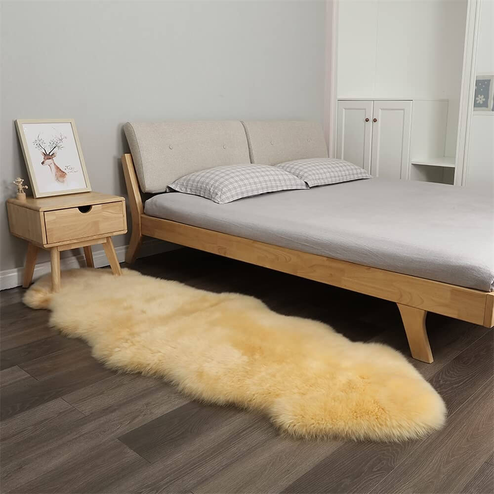 Long Plush Soft Irregular Cashmere Rug – Cosy Comfort for Your Home