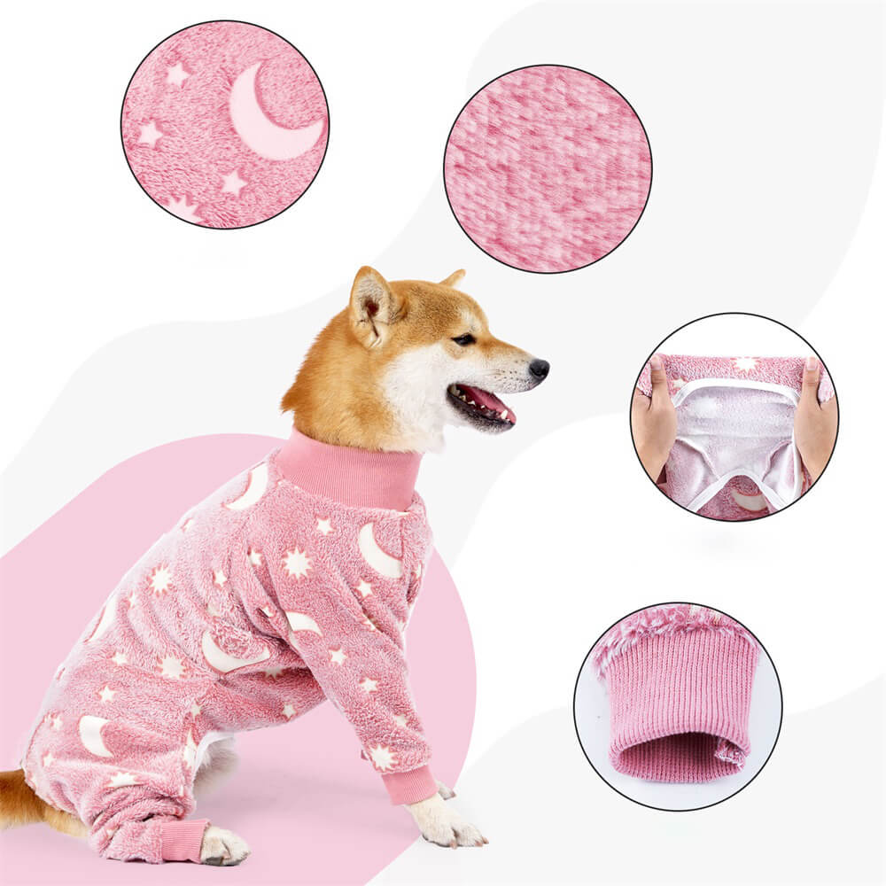 Soft and Cosy Moon & Stars Dog Pyjamas - Perfect for Year-Round Comfort