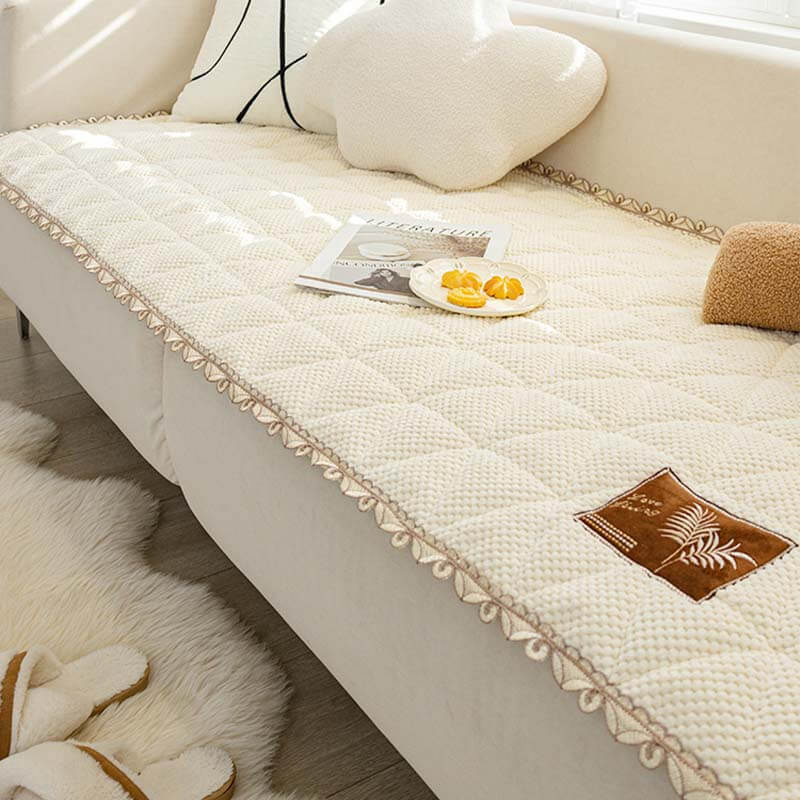 Bread Shape Chenille Non-slip Sofa Cover