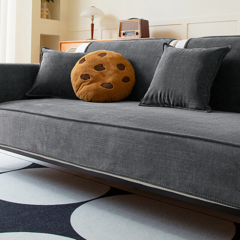 Chic Corduroy Sofa Protector Anti-slip Sofa Cover