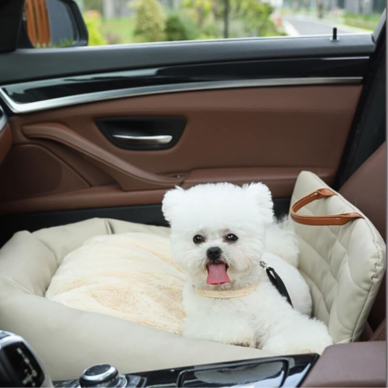 Faux Leather Waterproof Driving Safety Dog Car Seat Bed