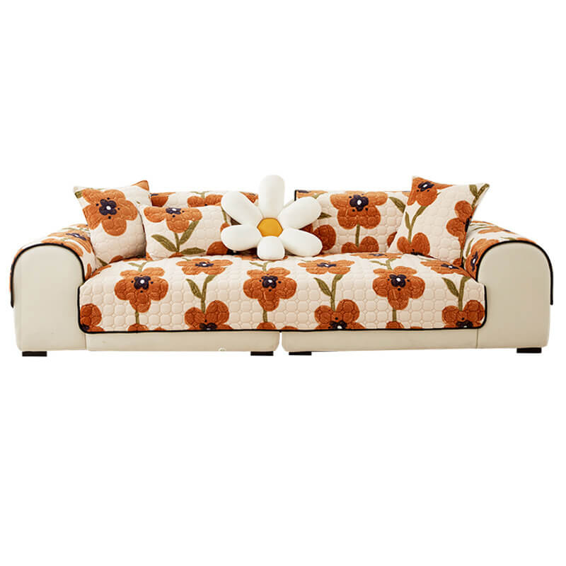 Housse de canapé tendance fleur d'eden, protection de meubles, housse de canapé