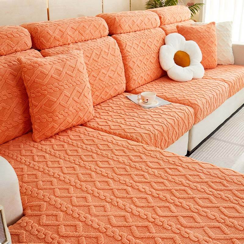 Full Wrap Soft Fleece Stretch Sofa Cover