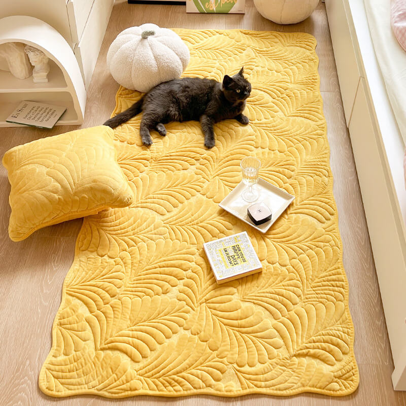 Leaf Cotton Carpet Anti-scratch Protective Sofa Cover