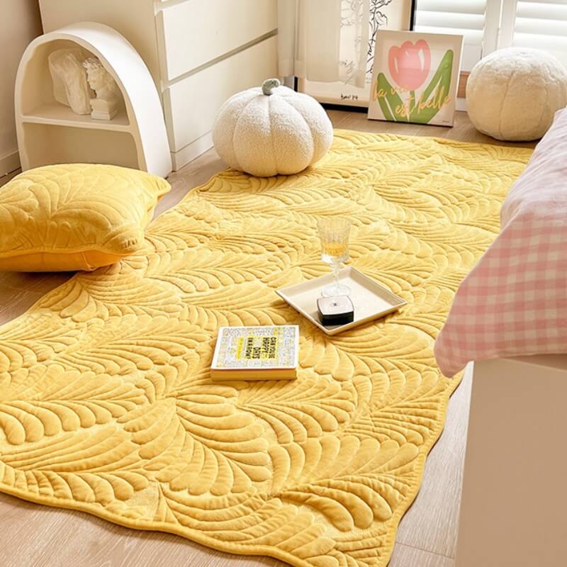 Leaf Cotton Carpet Anti-scratch Protective Sofa Cover