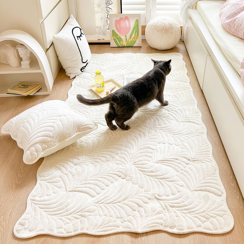 Leaf Cotton Carpet Anti-scratch Protective Sofa Cover