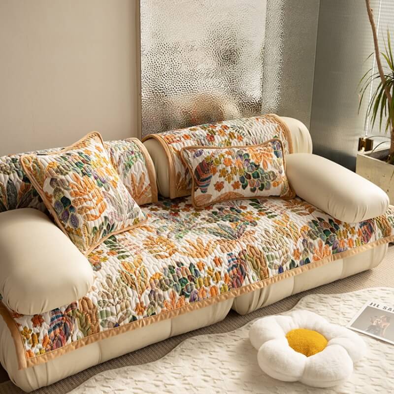 Tropical Rainforest Anti-Scratch Protective Mat Sofa Cover