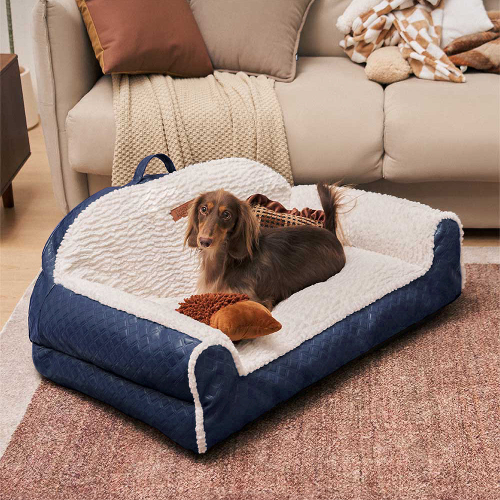 Classic Cosy Cushioning Pillow Bolster Dog Sofa Bed - Sofa Potato